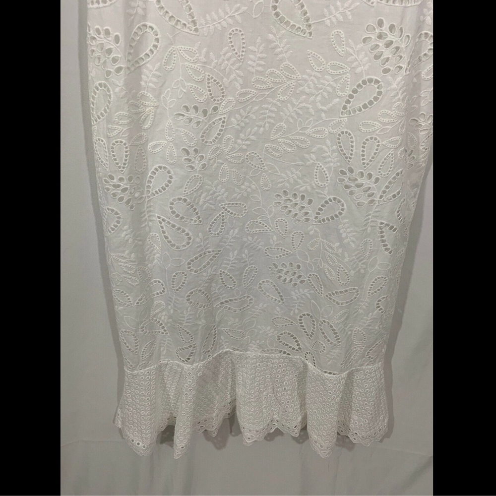 NWT SALONI Rosie Eyelet Broiderie Dress in‎ French White [ 12 US ] - Picture 5 of 8